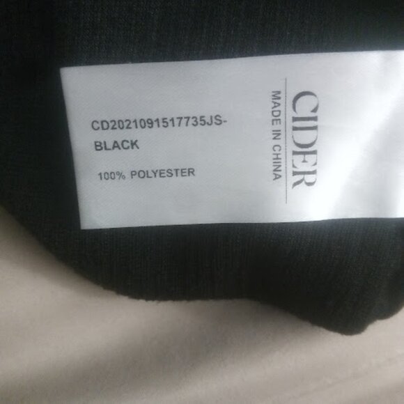 CIDER | NWT Black Wide Leg Corduroy Adjustable Button Straps Overalls Jumpsuit S - Picture 14 of 14